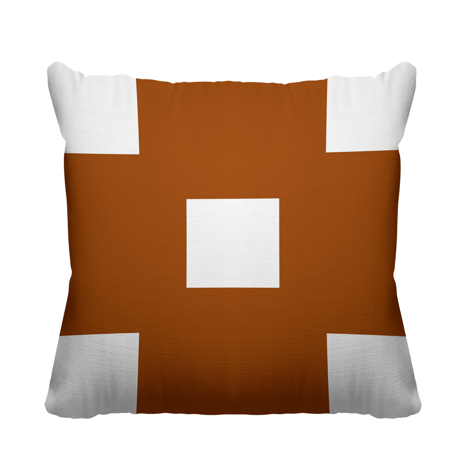 Luella Geometric Indoor/Outdoor Throw Pillow, 16W" x 16H", Burnt Orange