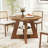 43.3in-59in Extendable Dining Table For 4-6, Round Kitchen Dining Room Table With Removable Leaves, Cross Base And Storage Shelf-2010458292