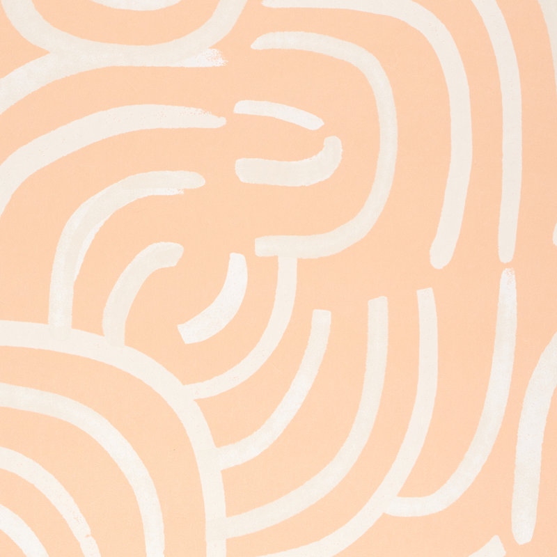 Schumacher x Backdrop New Beat Wallpaper, Light Peach