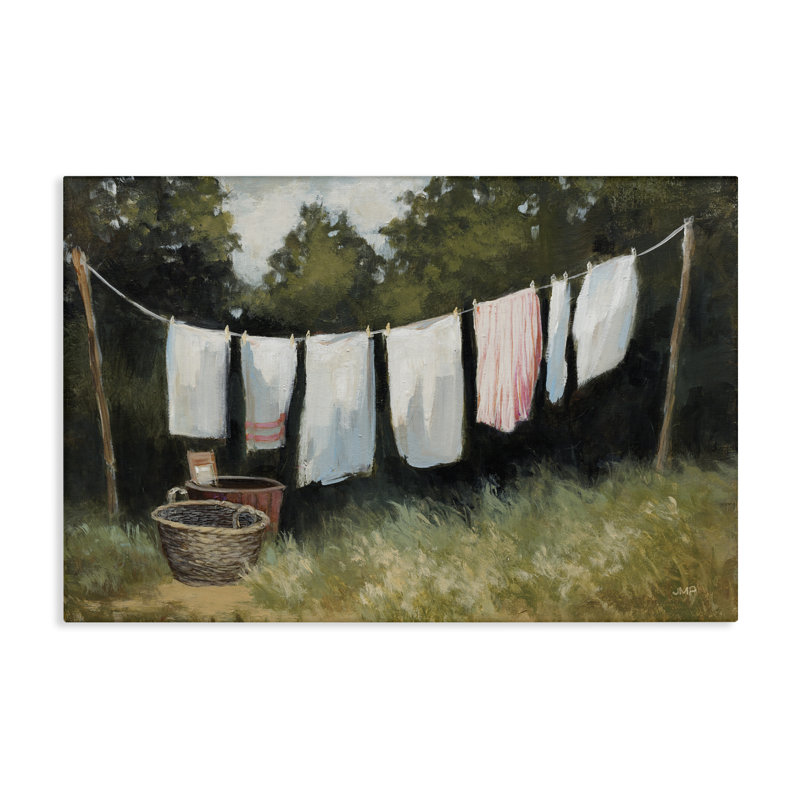  "Laundry Out To Dry", art mural par Julia Purinton, H 16 po x l 24 po