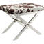 Tabouret de coiffeuse à imprimé cuir de vache Cayleeann