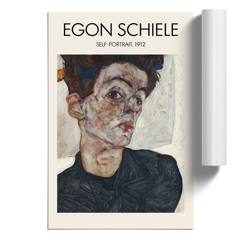Self Portrait Vol.2 by Egon Schiele - No Frame Print, 42cm H x 30cm W x 0.1cm D