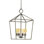 Vegas 4 - Light Lantern Geometric Chandelier with Wrought Iron Accents