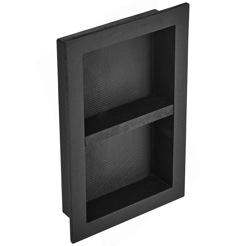 Shower Niche Ready For Tile 16" X 24", Double Shelf Organizer, Square Corners Wall-Inserted Niche Recessed, Sealed Protection Modern Soap Storage Niche For Shower Bathroom