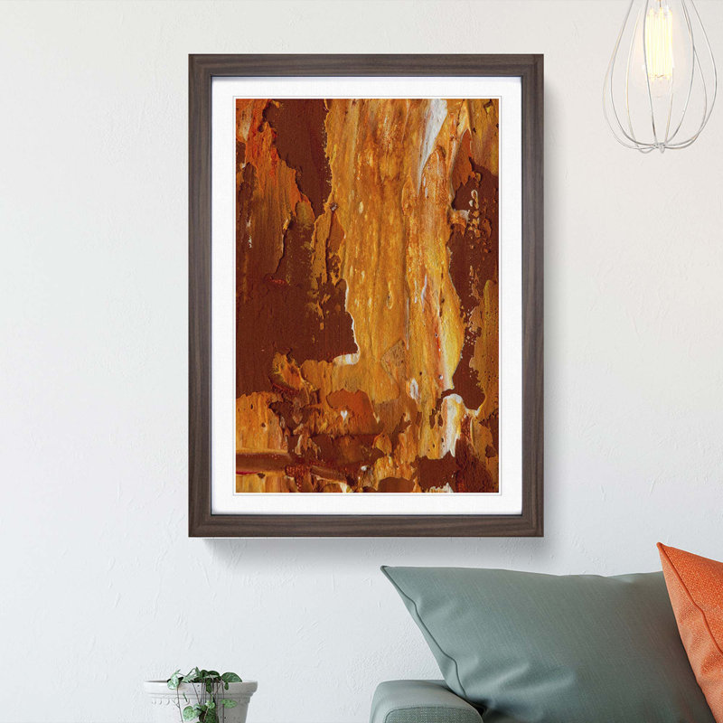 Abstract Art Painting Vol.458 by S.Johnson - Picture Frame Painting Print, Walnut Framed, 36cm H x 27cm W x 2cm D