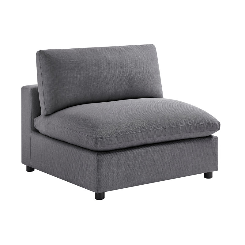 Fauteuil de chambre sans accoudoirs - gris anthracite, siège ultra-confortable et élégant pour les espaces de vie modernes