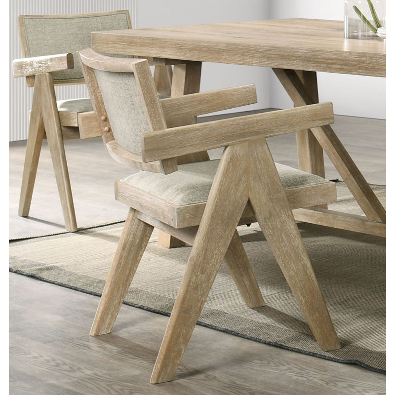 Chaises de salle à manger avec accoudoirs 2 pièces Contemporary, Grey