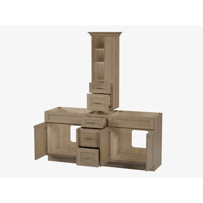 Ensemble de meuble-lavabo double 75 po avec comptoir Disar