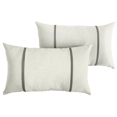 Furston Striped Outdoor Reversible Throw Pillow