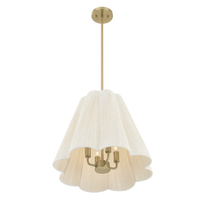 Rosara 4-Light Pendant in Noble Brass