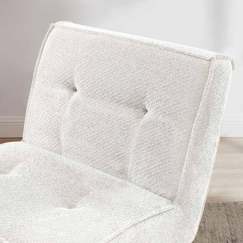 Drayk 90''W 3-Piece Upholstered Modular Sofa With Solid Wood Base and Pillows, Off White Polyester