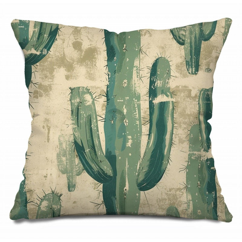 Coussin Cactus, Coussins rustiques, H 26 po x l 26 po