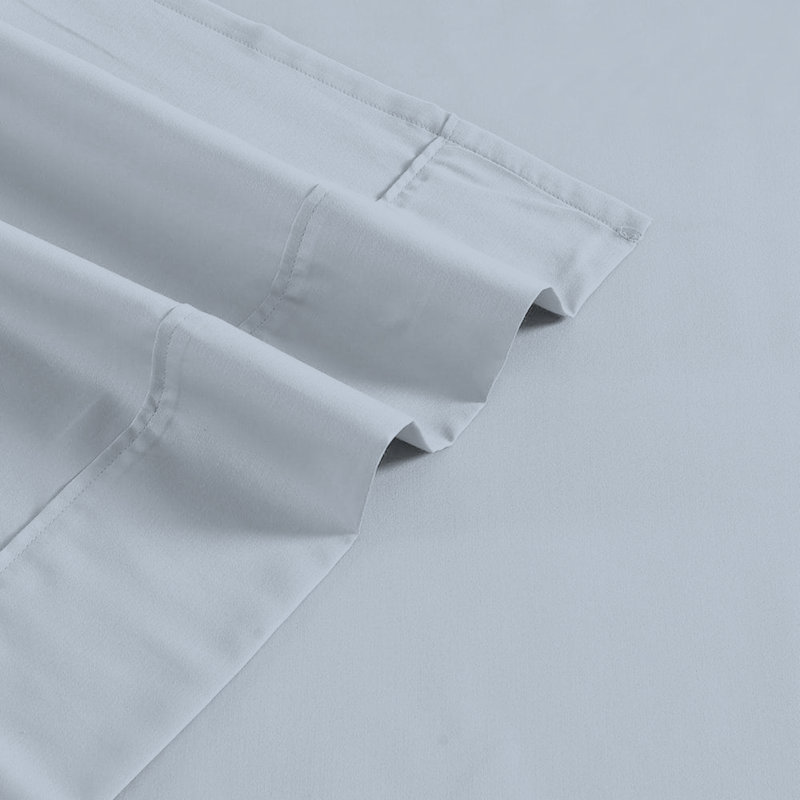 Ensemble de draps Ultimate Percale 100% coton, Ensemble de draps pour très grand lit avec 2 taie, Bleu clair