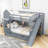 Hannu 2 Drawers Bunk Bed with Storage Stairs, Slide and Bookcase-1947835914-2001035199