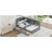 Wood Twin Size platform bed with Storage Headboard, Shelves and 2 Drawers, Gray-1248065044