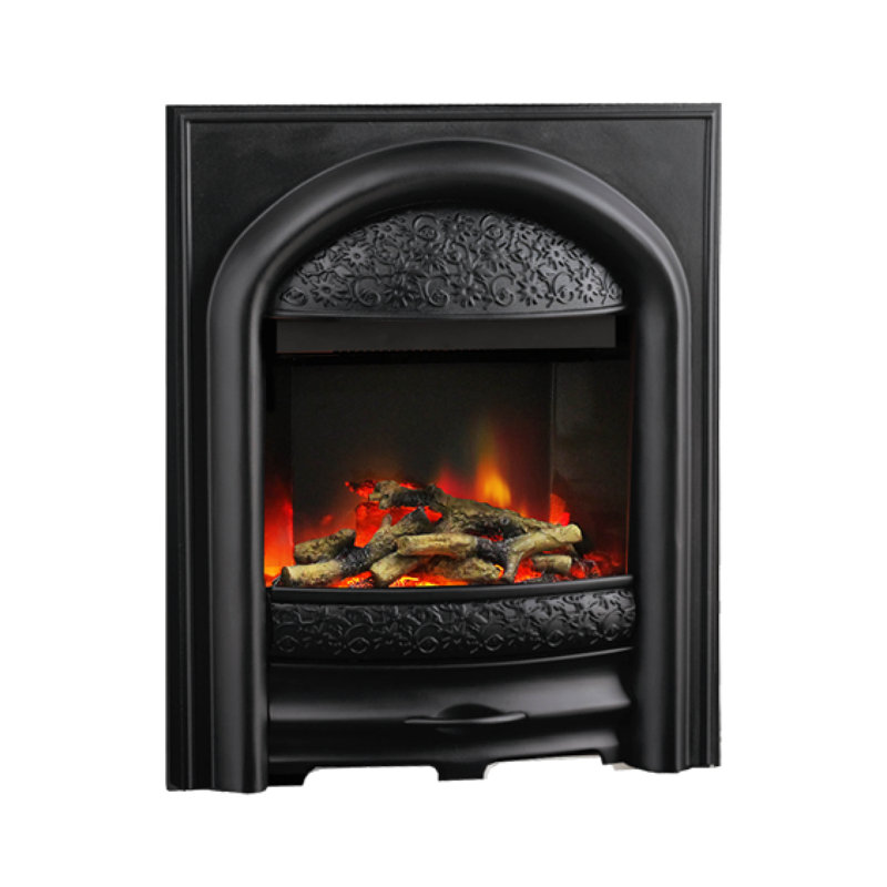 Elsa Belfry Heating 49.5cm W Electric Fireplace Insert, Black/Black