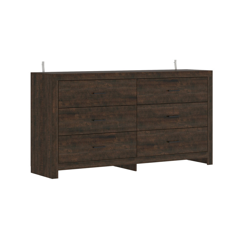 Commode élégante à 63 tiroirs l 63 po, Brun
