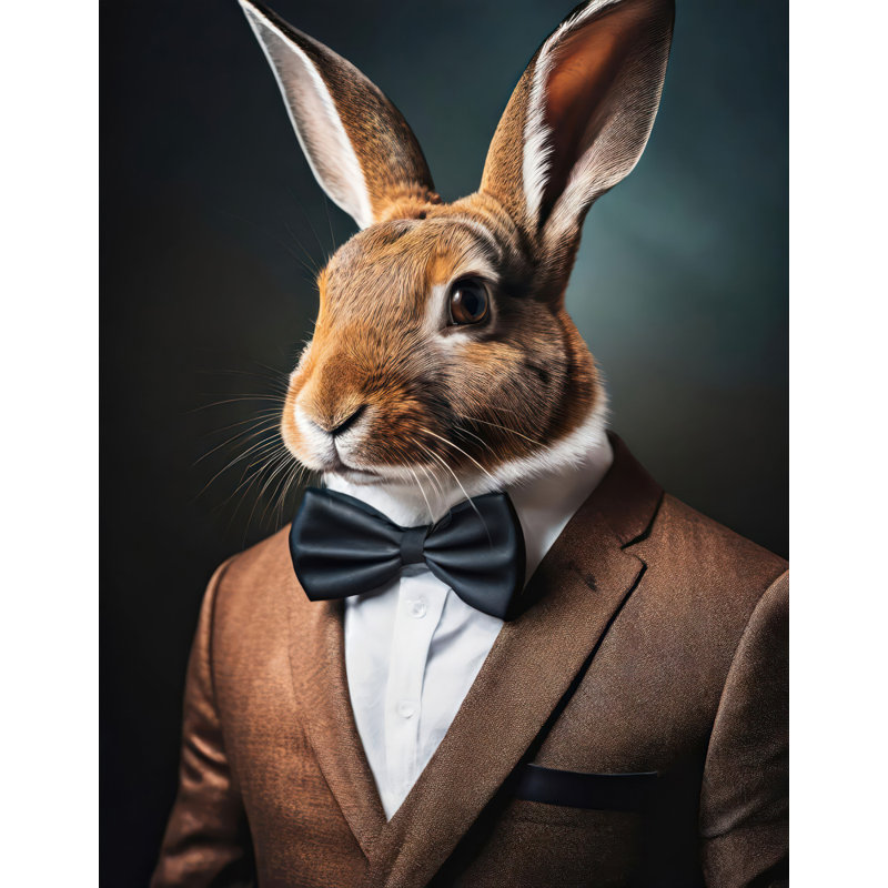 "Lapin" sur toile, H 24 po x l 20 po