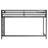 Adam Sturdy Junior Twin Loft Bed Black For Kids, Space Saving, Loft Bed With Easy Climbing Ladder And Guardrails, Loft Bed Frame For Bedroom