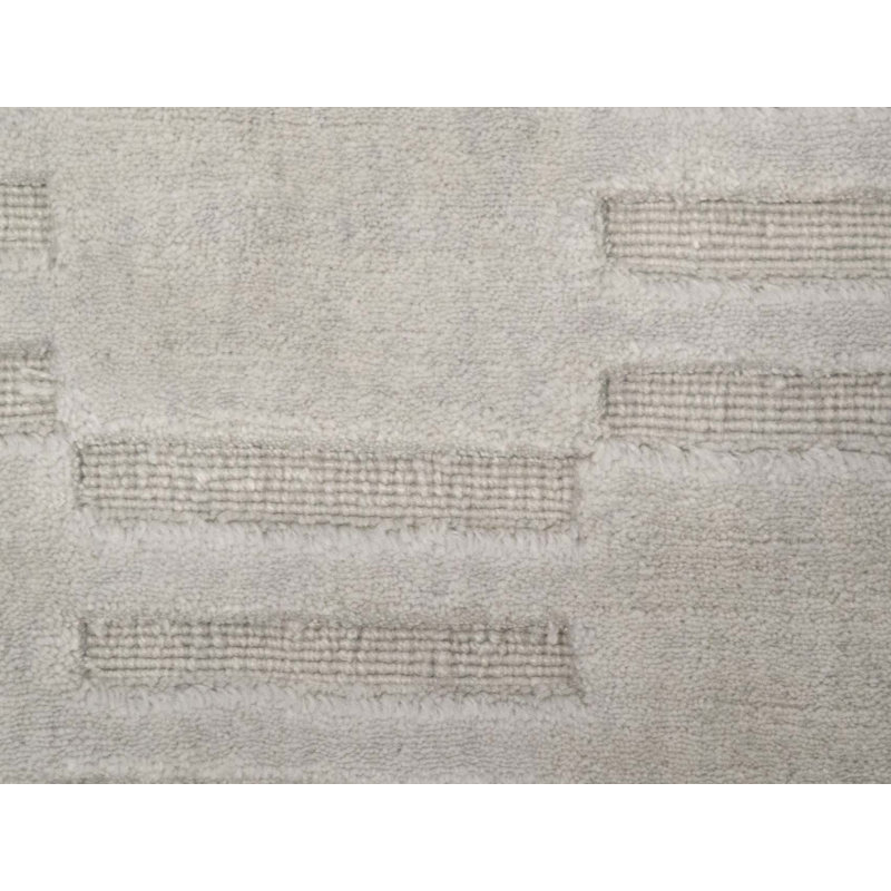 Cotton Geometric Area Rug in Beige