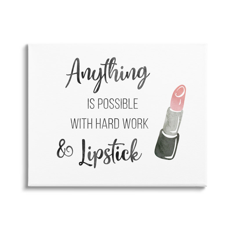 Tout ce qui est possible avec le rouge à lèvres glamour de CAD Designs - impression sur toile, H 16 po x l 20 po x P 1,5 po