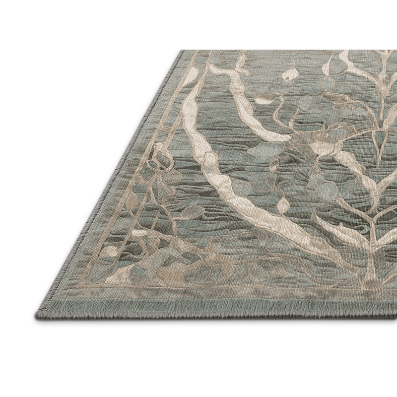 Machine Washable Gray Area Rug