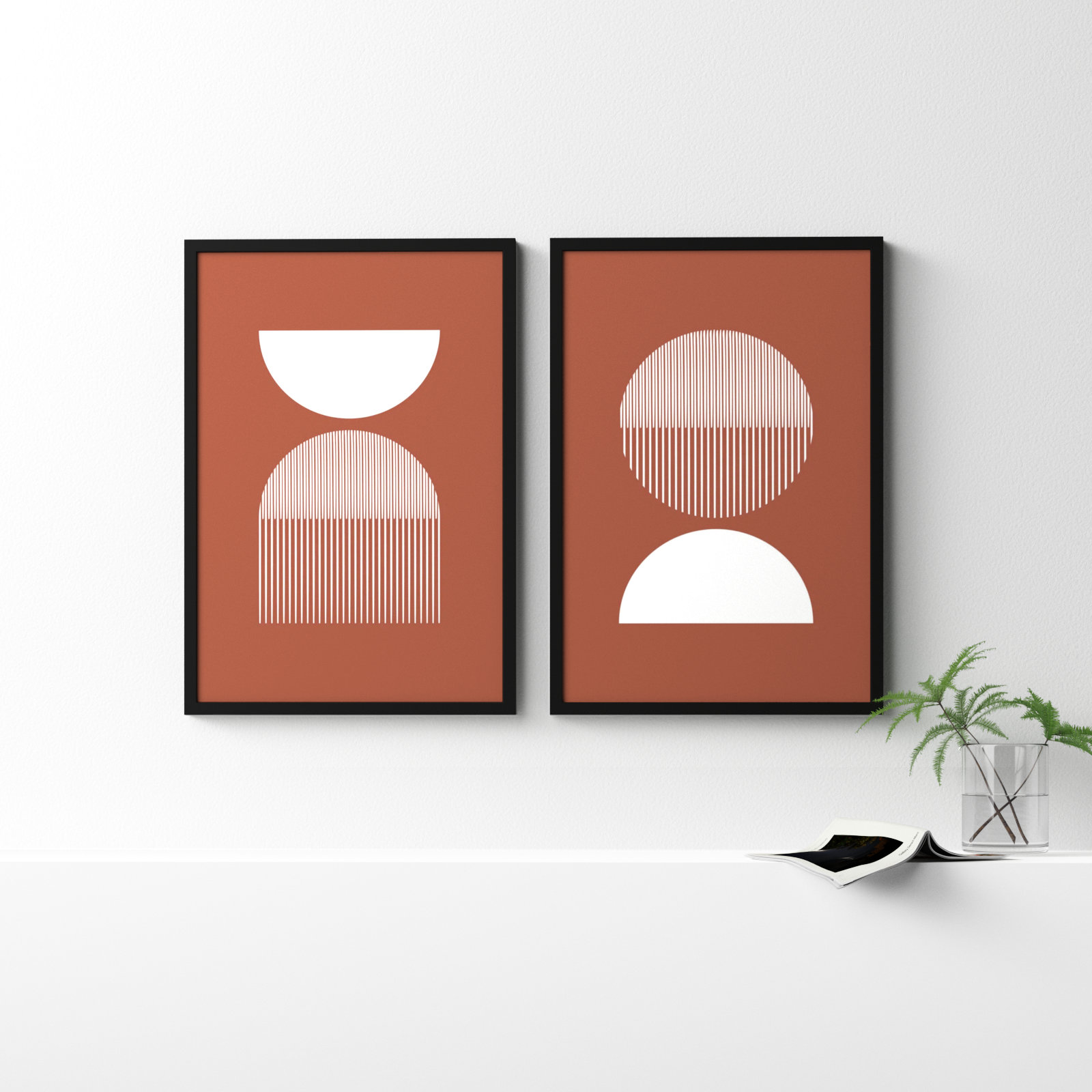 Offline "Mid 31 and 41" 2-Piece Print Set, Black, 48" W x 33" H