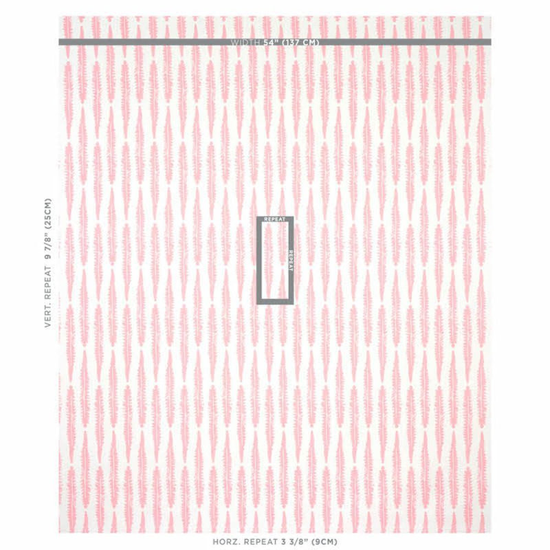 Schumacher x Molly Mahon Fern Fabric, Pink