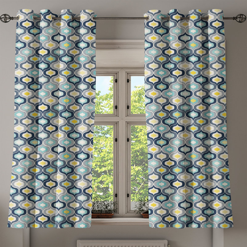Semi Sheer Curtains / Drapes Pair, 50" W x 63" L