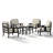 Teak Outdoor Four-person Conversation Set With Cushion And Two Side Tables-1987628335-1987628368