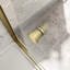 Porte de douche à largeur réglable de 55 à 60 po en or brossé, verre trempé de 1/4 po de 6 mm avec coin chanfreiné, couverture H 72 po Collision, finition dorée, verre, emballage anti-éclaboussures