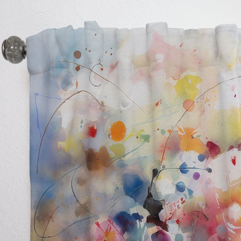 Shawna - Colorful Transformations Of Flow I - Rideau moderne - Velours obscurcissant - 1 panneau, L 52 po x L 63 po