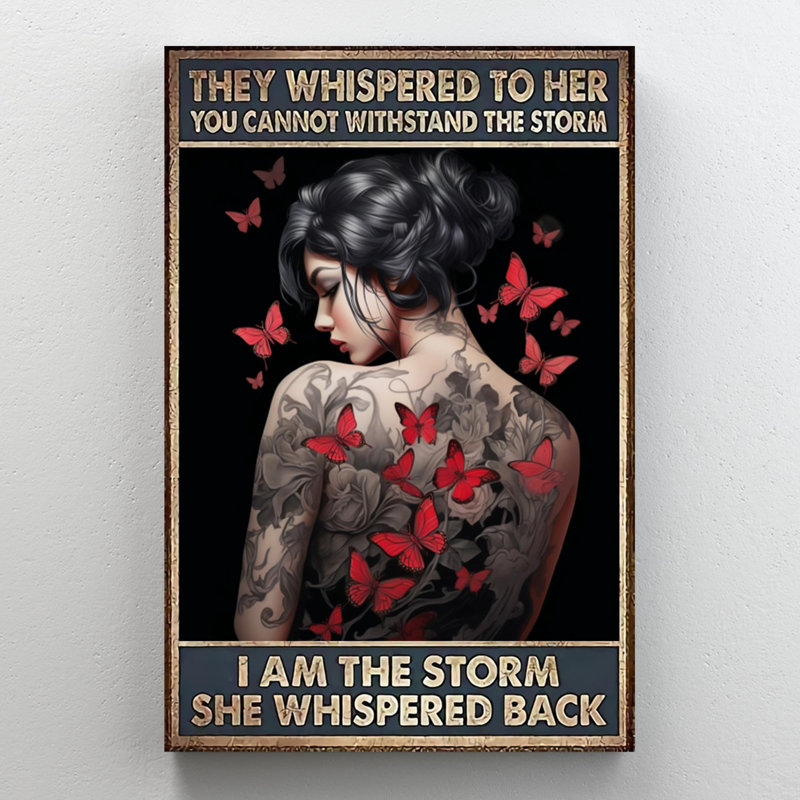Irmagene Woman I Am The Storm, H 36 po x l 24 po x P 1,25 po