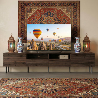 78" Wood Tv Stand - Modern - Dark Brown