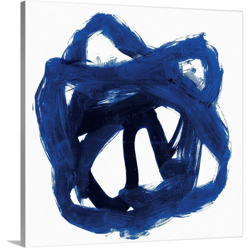 "Eternal Indigo I" par PI studio, reproduction d’art sur toile, Toile tendue, H 30 po x l 30 po x P 1,25 po