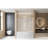 Frameless Single sliding shower door  56-60 "W x 60" H, 1/4 "(6 mm) Clear Tempered Glass, Explosion Proof Film, Stainless Steel Handle Square Tube Track ,Brushed Gold