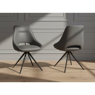 Leather Swivel Dining Chair