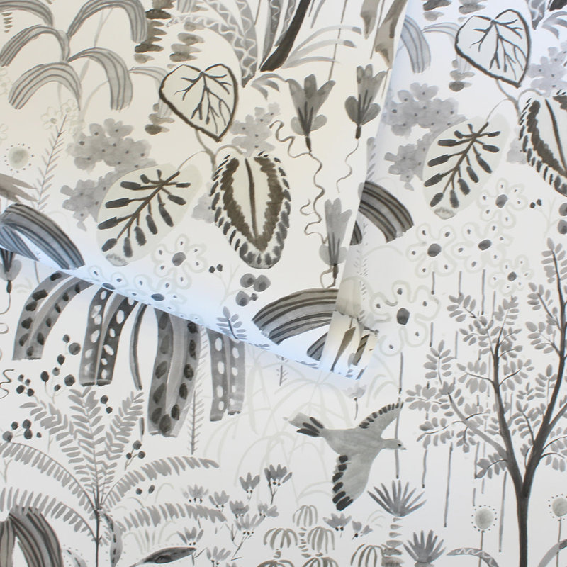 Papier peint adhésif Willow, Gris