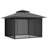 11X11 Gazebo, Outdoor Patio Gazebo With Mosquito Netting, Double Roof Metal Gazebo, Canopy For Backyard Covered Patio, Heavy Duty Gazebo Outdoor For Garden Deck Lawn, Gray-126133270-124949853