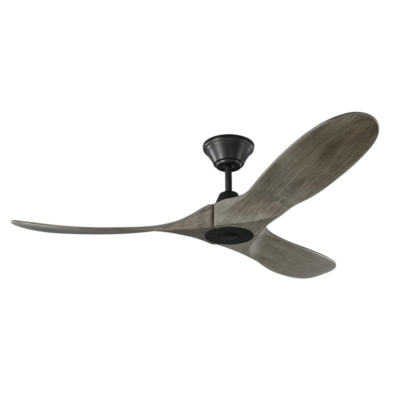 Maverick Downrod Ceiling Fan, 70 inches, Aged Pewter with Light Grey Weathered Oak Blades