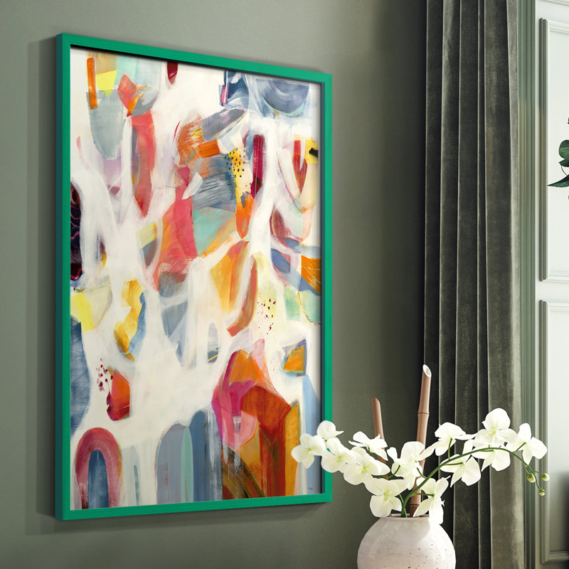 Reproduction encadrée Reawaken - bois massif, H 10 po x l 8 po, Vert