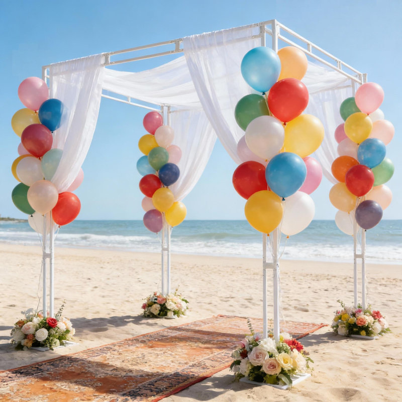 Metal Arbour in White