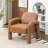 Iryanna Upholstered Faux Leather Armchair-1629947659