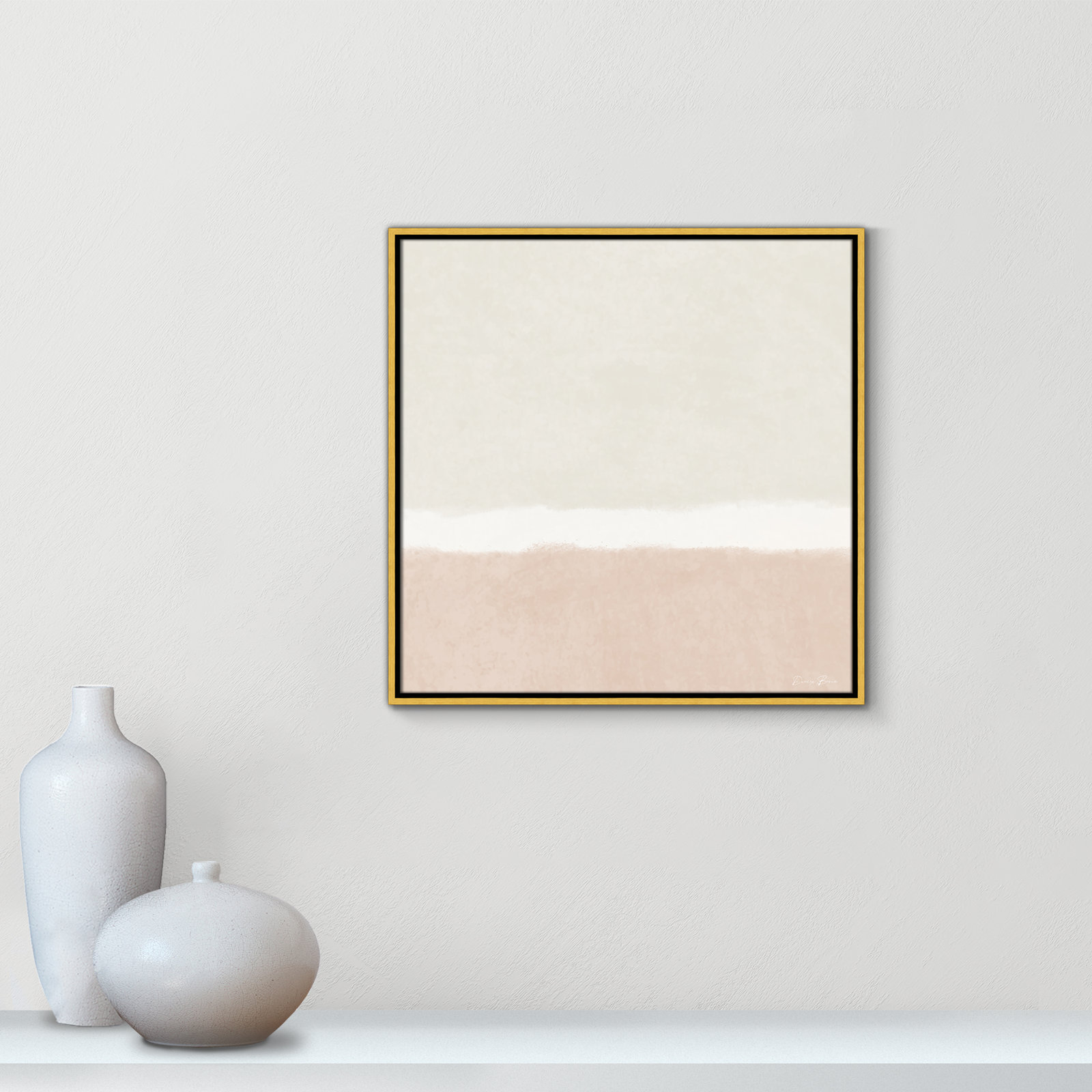Willadeene "Slate I" Print, 25.5" H x 25.5" W, Gold Framed