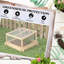 Hermione Outdoor Raised Garden Bed Cold Frame Greenhouse, 98x98x63.5cm