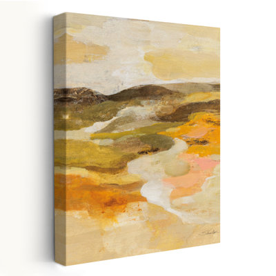 Sunny Road II - abstrait brun-gris vif