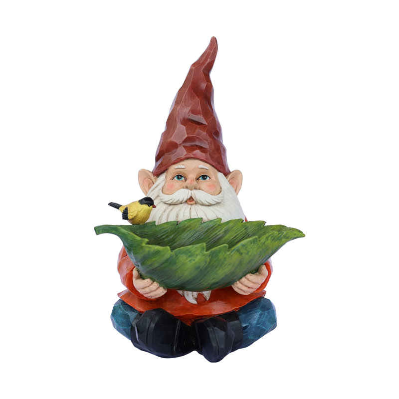 Fishing Frank Garden Gnome Statue with Red Hat