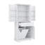 Armoire de rangement autoportante avec tablette réglable et panier à linge-215357215