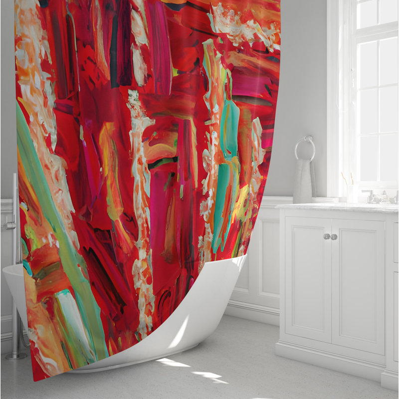 Mabank Abstract Shower Curtain, 83" H x 70" W