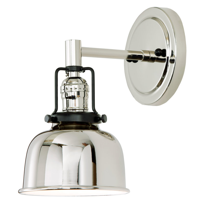 Demetris Armed Sconce, Polished Nickel